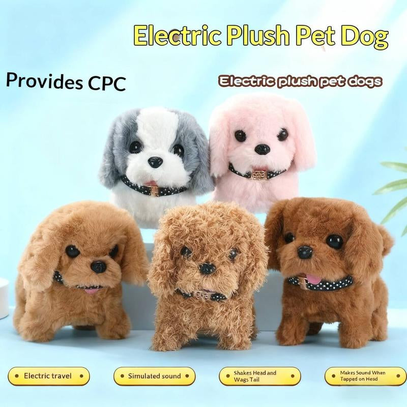 Introducing the Adorable New Realistic Robotic Dog Plush Toy – An Interactive Puppy That Walks, Barks, and Wags Its Tail! The Perfect Christmas Gift for Dog Lovers of All Ages!