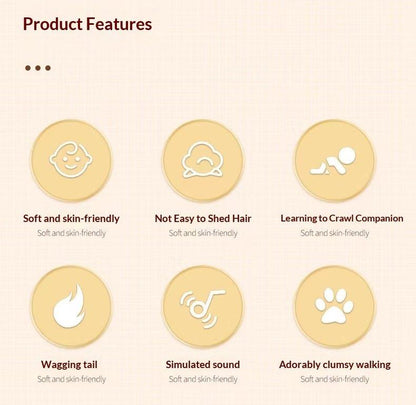 Introducing the Adorable New Realistic Robotic Dog Plush Toy – An Interactive Puppy That Walks, Barks, and Wags Its Tail! The Perfect Christmas Gift for Dog Lovers of All Ages!