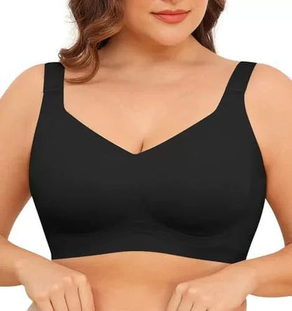 VRCOMFY Jelly Wireless Womens Comfortable Wireless Bras Push Up Bralettes Seamless Tshirts Bras Deep V Everyday Bras