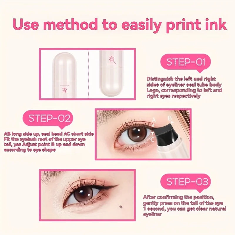 Effortless Winged Eyeliner Stamp Pen - Long-Lasting, Waterproof, and Perfect for Beginners!