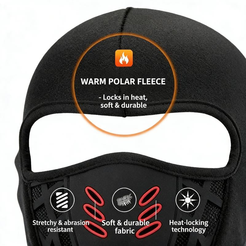 Stay Warm and Stylish with Our Lightweight Winter Windproof Full Face Balaclava - Perfect for Motorcycle Riding, Cycling, and Skiing!